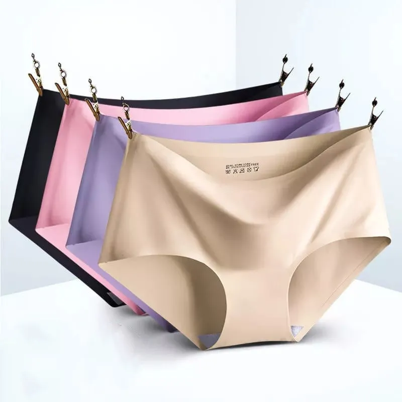 10 Pcs Women's Chinlon Ice Soft Panties Summer Underwear - CN505