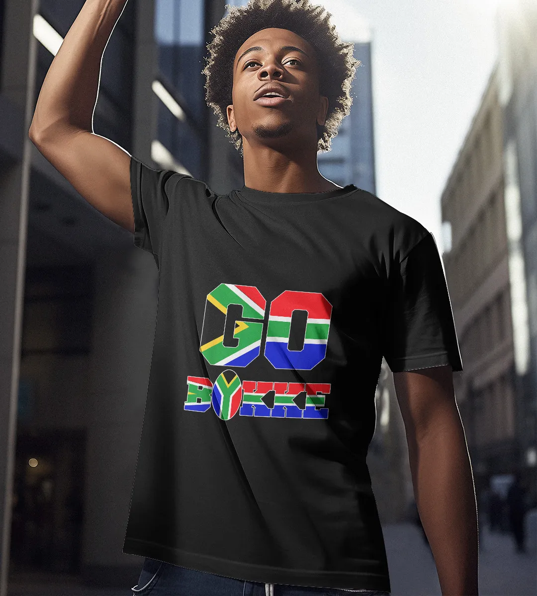 1sttheworld T-Shirt - Go Bokke T-Shirt Black A35