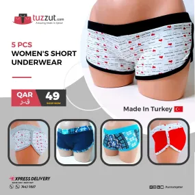 5 Pcs Women's Underwear Shorts