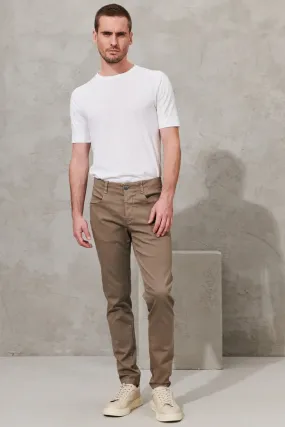 5-pocket Slim-Fit Trousers in Stretch Cotton