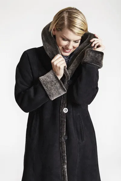 #9025 Shearling Fitted Coat 1/2 price $829