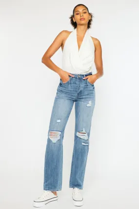 90'S HIGH RISE STRAIGHT JEANS