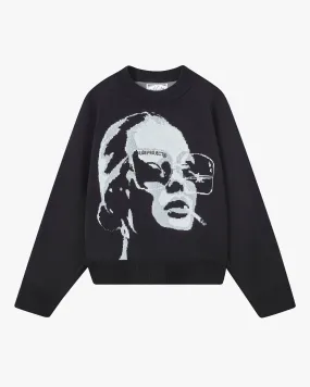 A GIRL SWEATER BLACK