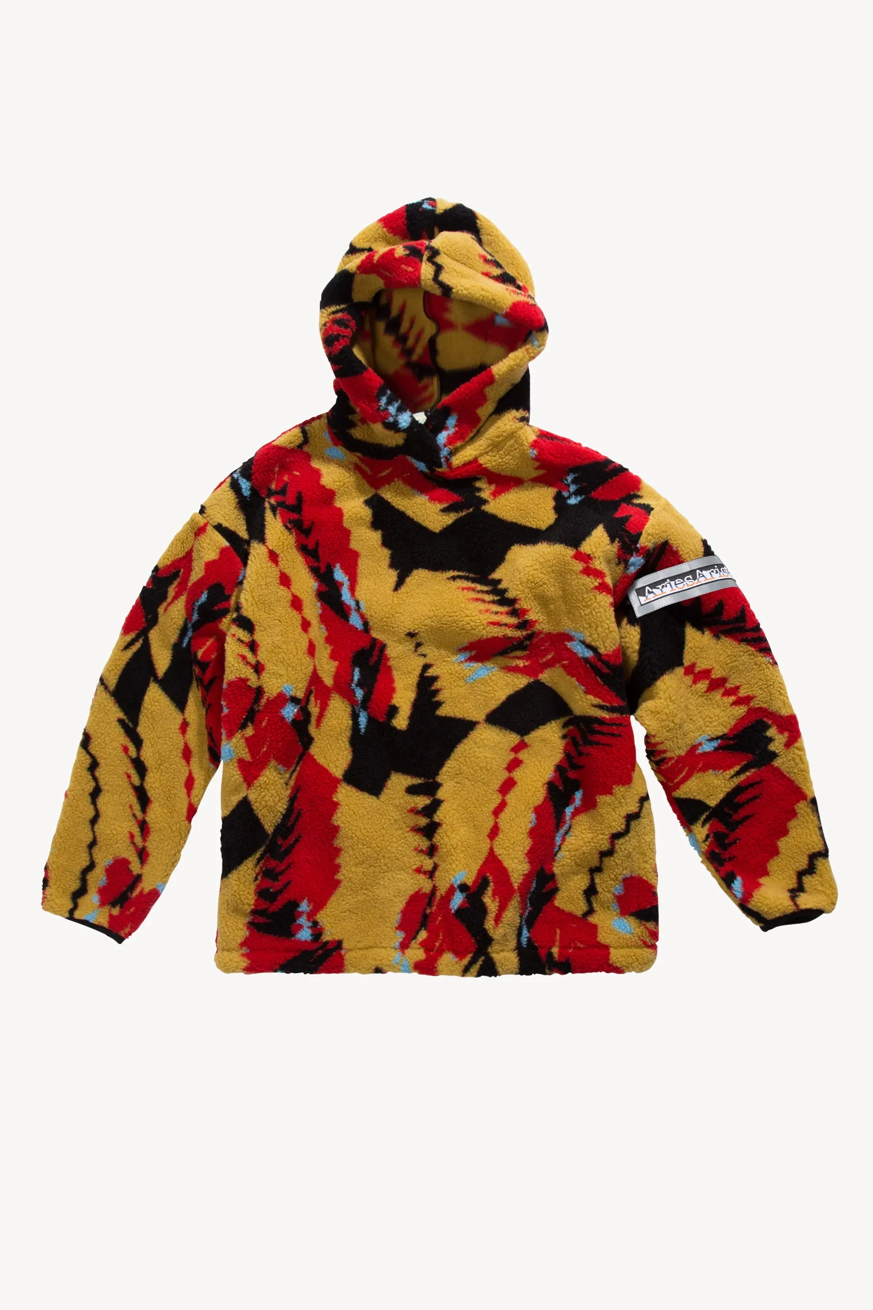 Abstract Oversized Fleece Hoodie