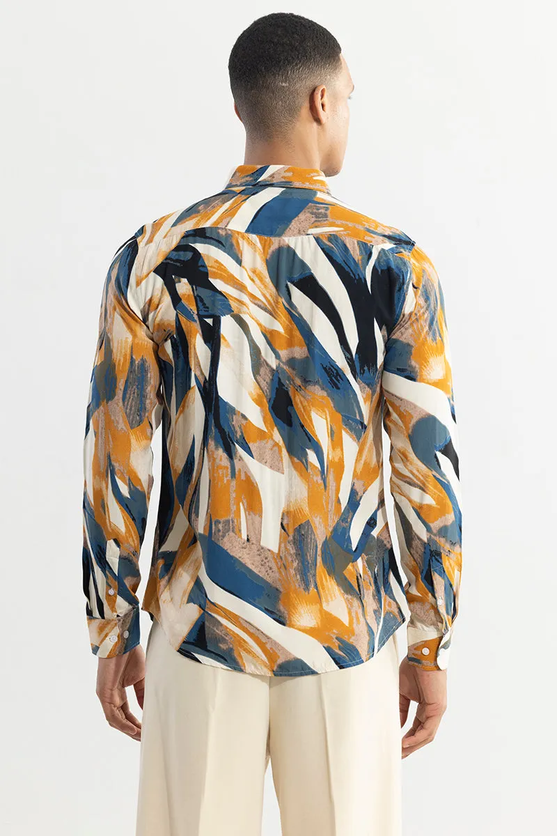 Sure! Heres an optimized title for the product:

Stylish Abstract Yellow Shirt for Men - Lightweight, Comfortable Casual Wear

Feel free to let me know if you need any further adjustments!