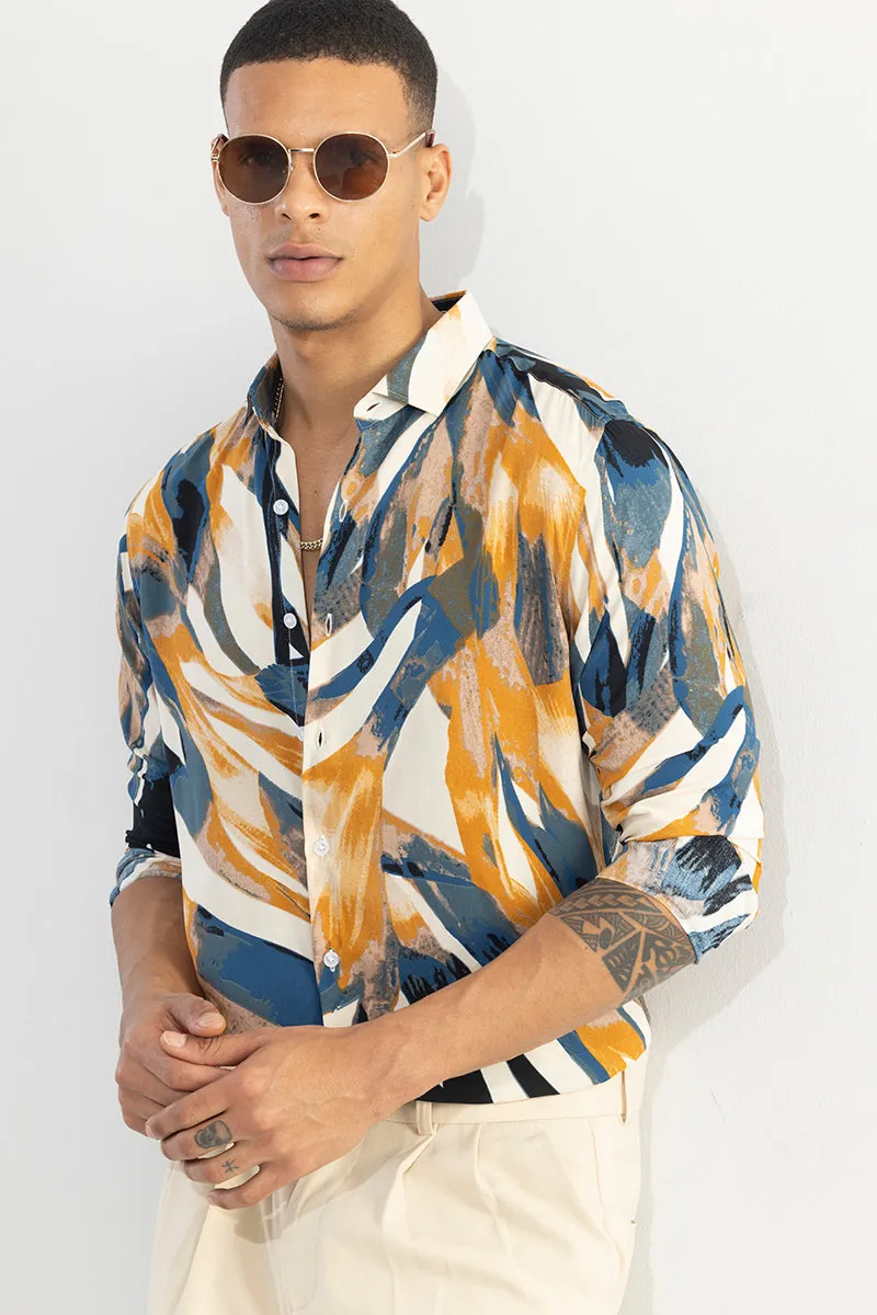 Sure! Heres an optimized title for the product:

Stylish Abstract Yellow Shirt for Men - Lightweight, Comfortable Casual Wear

Feel free to let me know if you need any further adjustments!