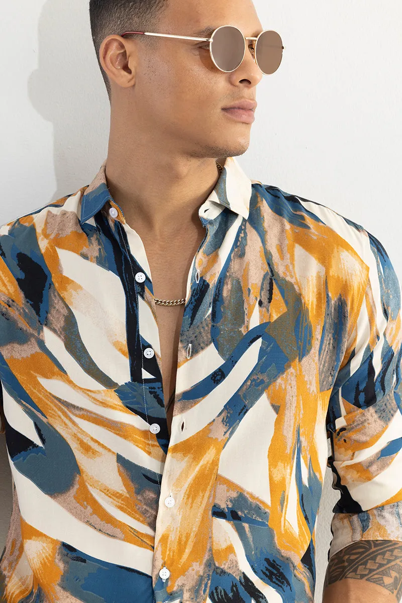 Sure! Heres an optimized title for the product:

Stylish Abstract Yellow Shirt for Men - Lightweight, Comfortable Casual Wear

Feel free to let me know if you need any further adjustments!