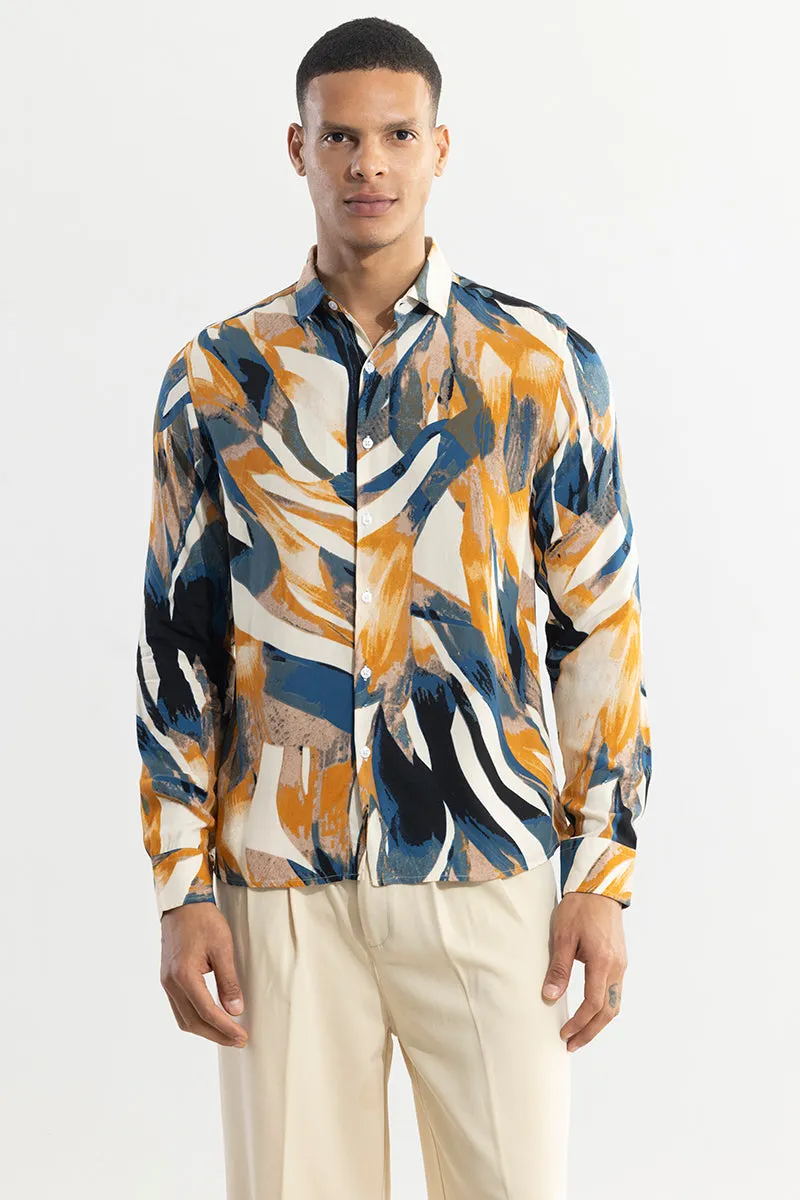 Sure! Heres an optimized title for the product:

Stylish Abstract Yellow Shirt for Men - Lightweight, Comfortable Casual Wear

Feel free to let me know if you need any further adjustments!