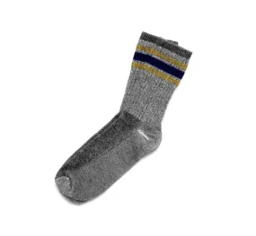 American Trench | Merino Activity Sock w/ Silver | Grey/Navy/Gold