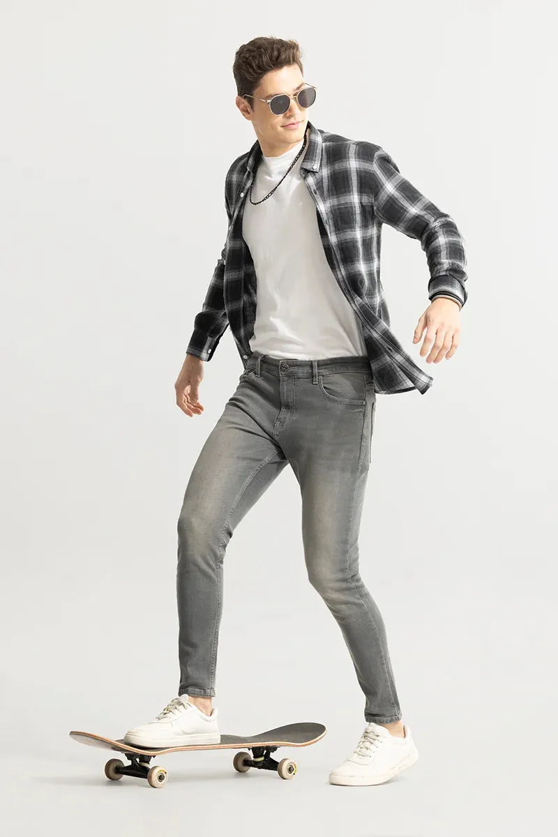 Ashen Light Grey Skinny Jeans