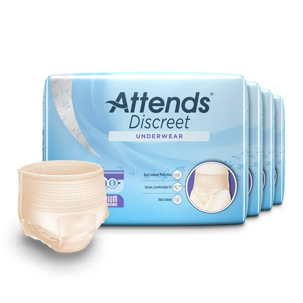 Attends Discreet Women's Underwear, Level 5 Absorbency