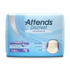 Attends Discreet Women's Underwear, Level 5 Absorbency