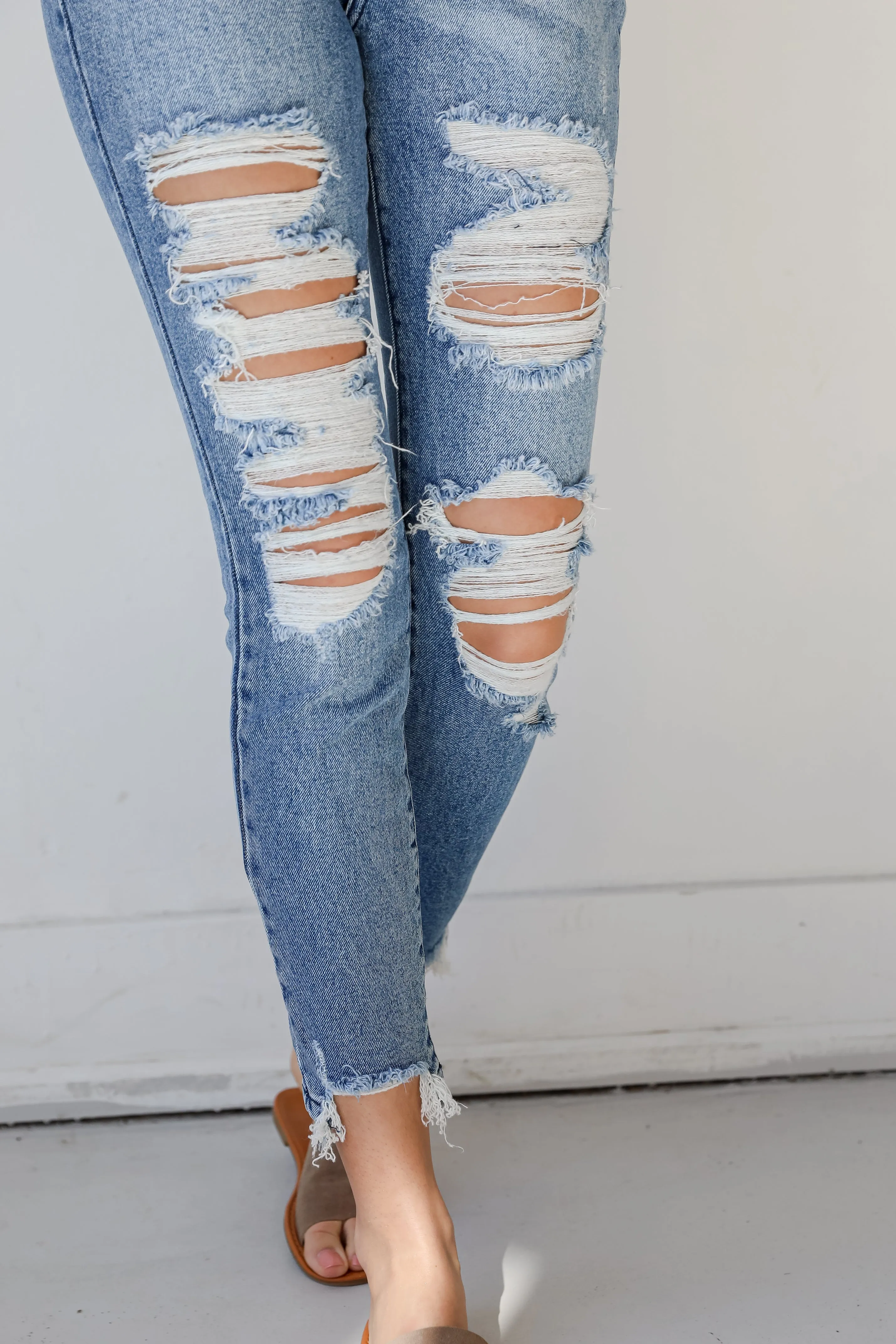 Aurora Distressed Mom Jeans