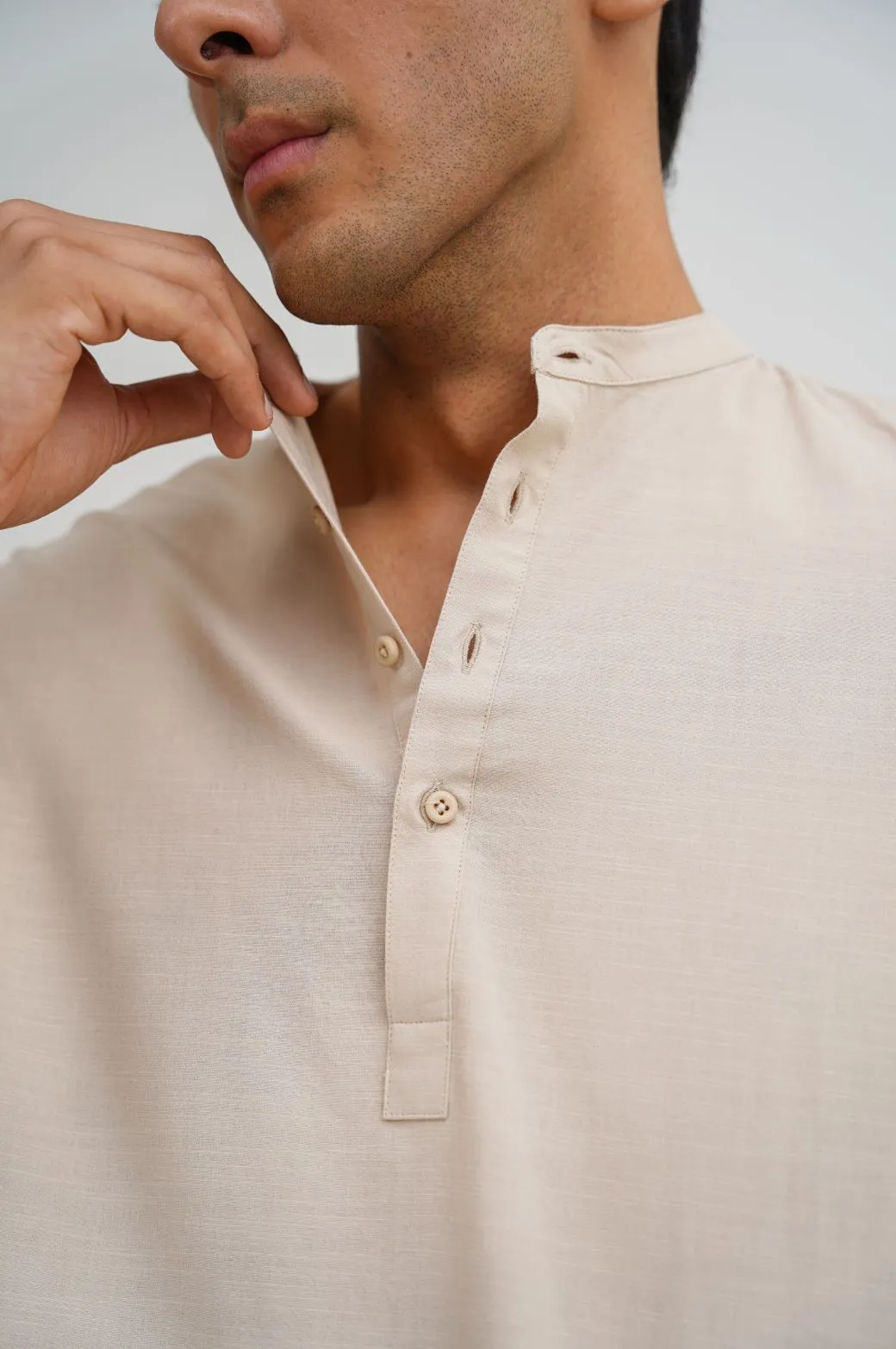 BAND COLLAR SHIRT