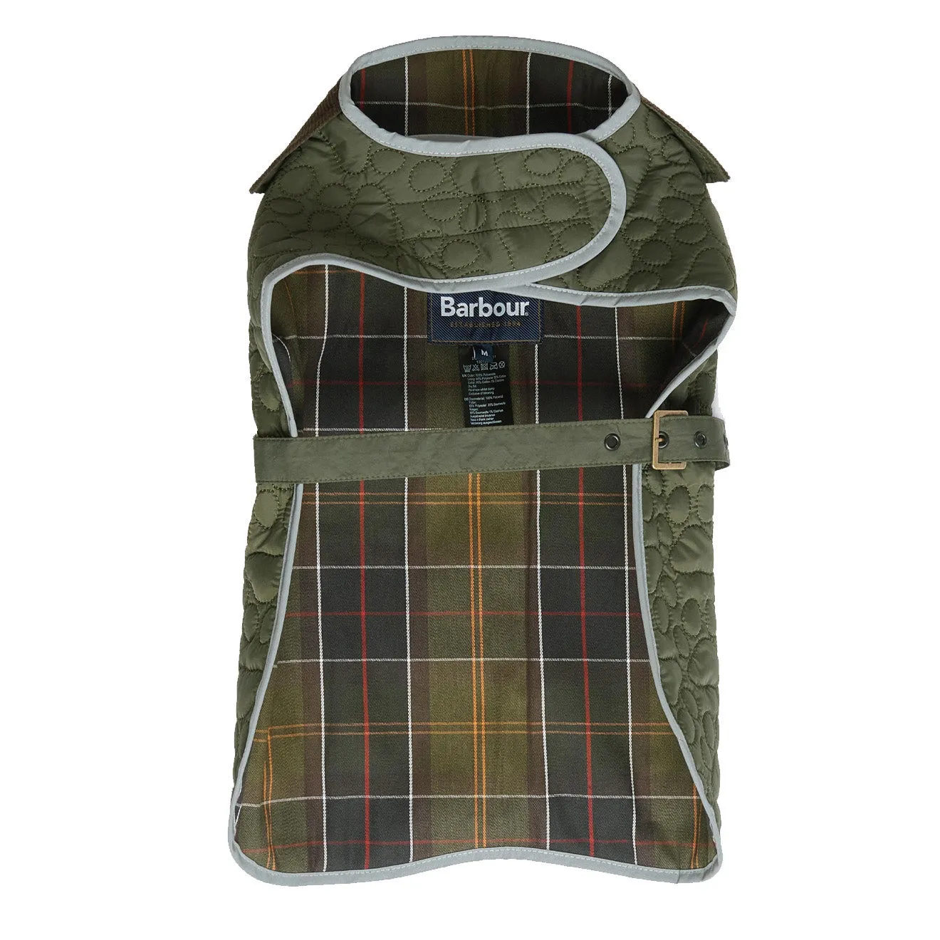 Barbour Paw Quilt Dog Coat Olive