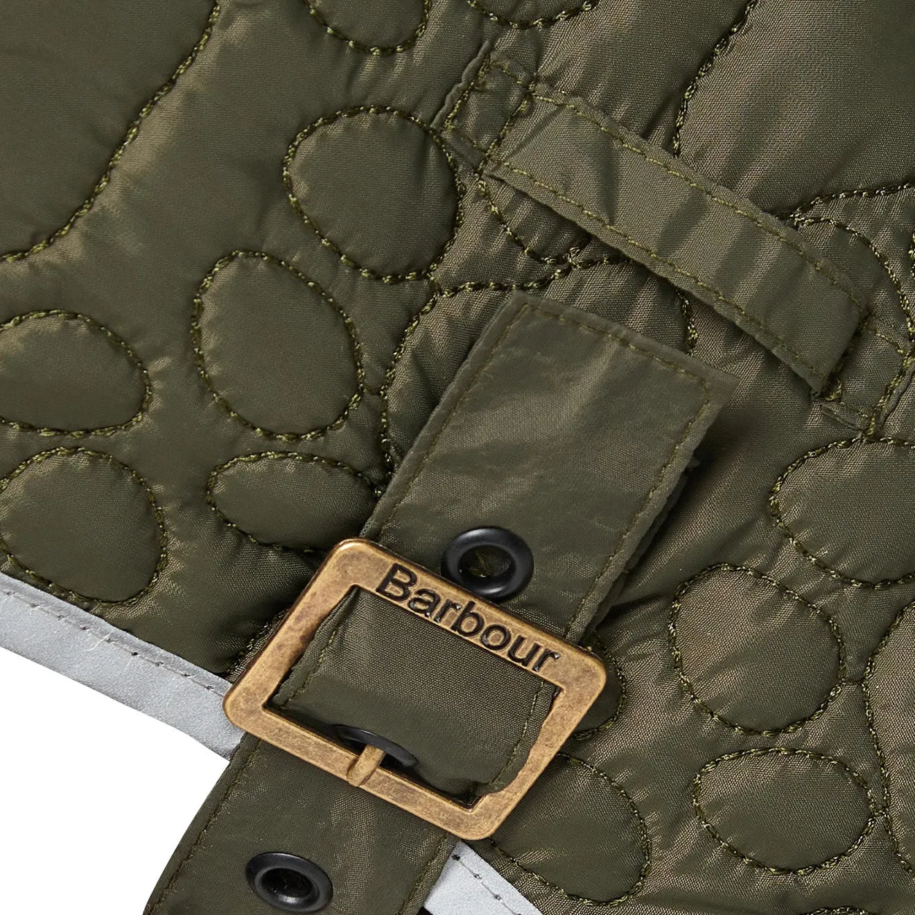 Barbour Paw Quilt Dog Coat Olive