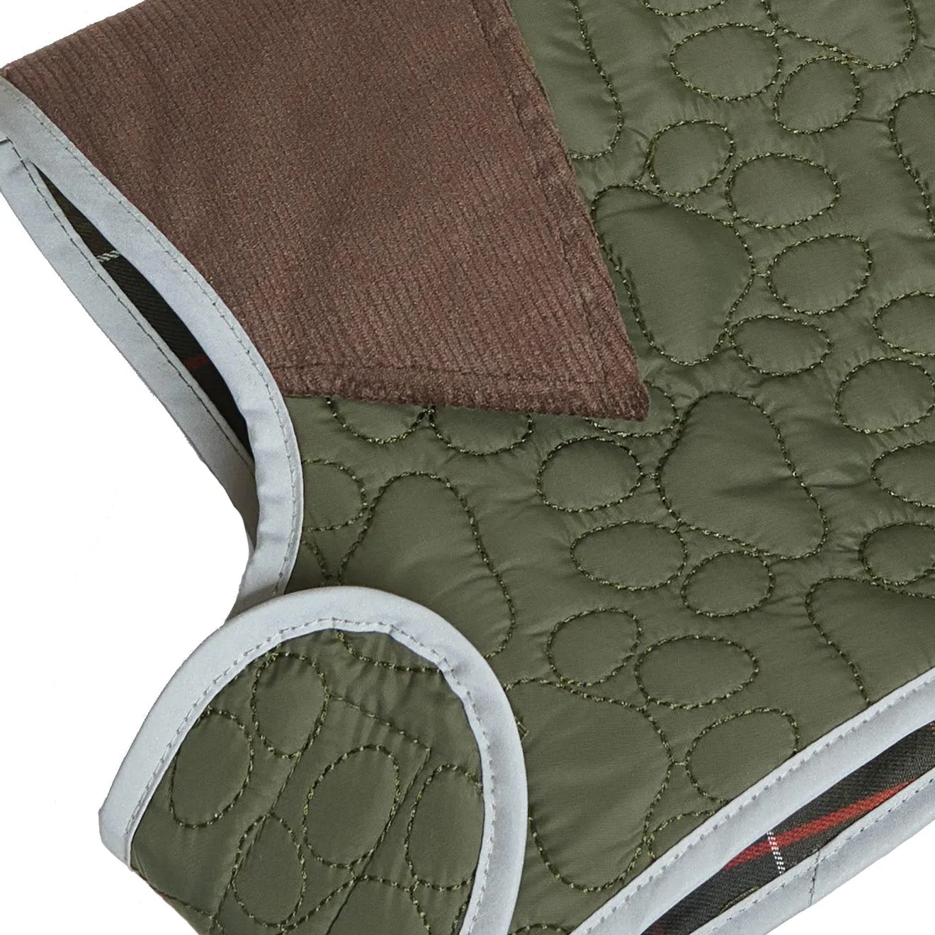 Barbour Paw Quilt Dog Coat Olive