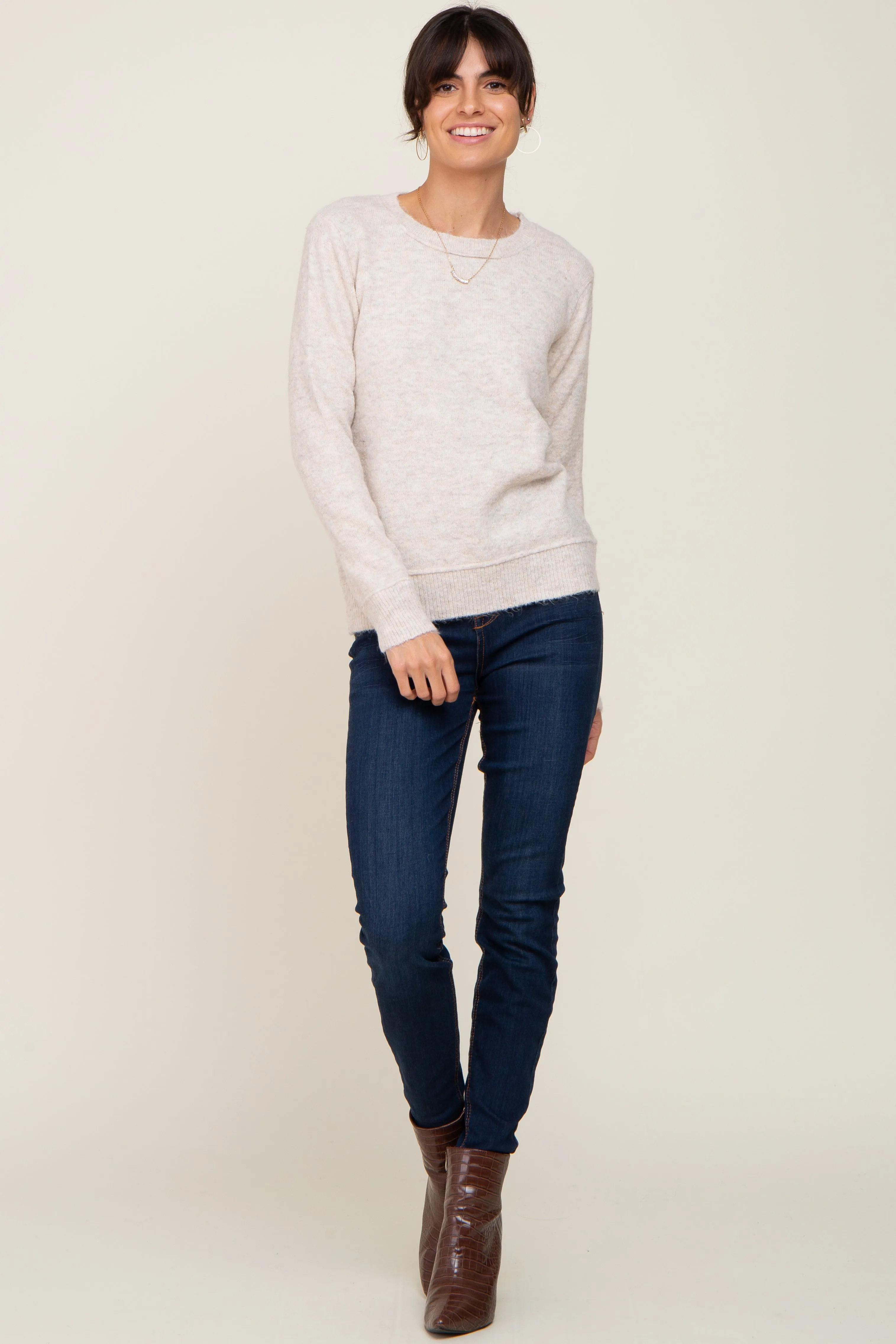 Beige Basic Sweater