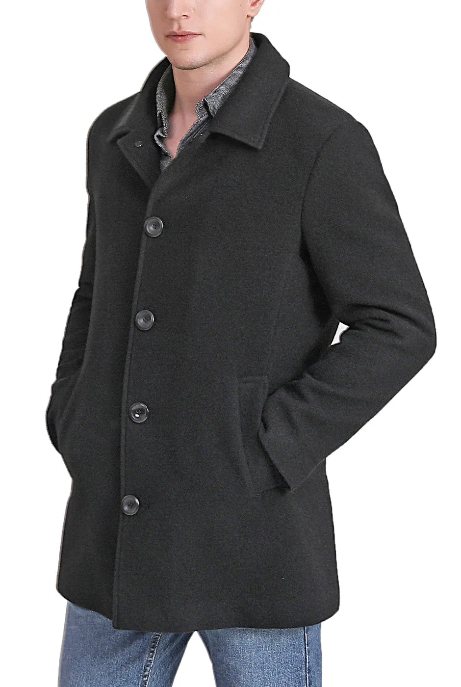 BGSD Men Cole Wool Blend Car Coat