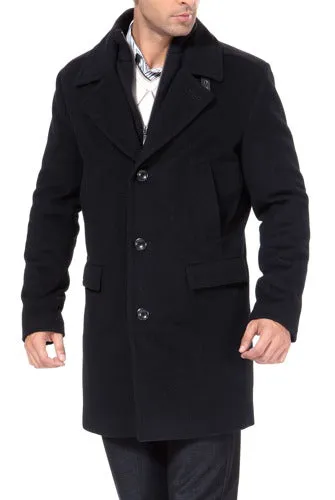 BGSD Men Steven Cashmere Blend Bibbed Walking Coat