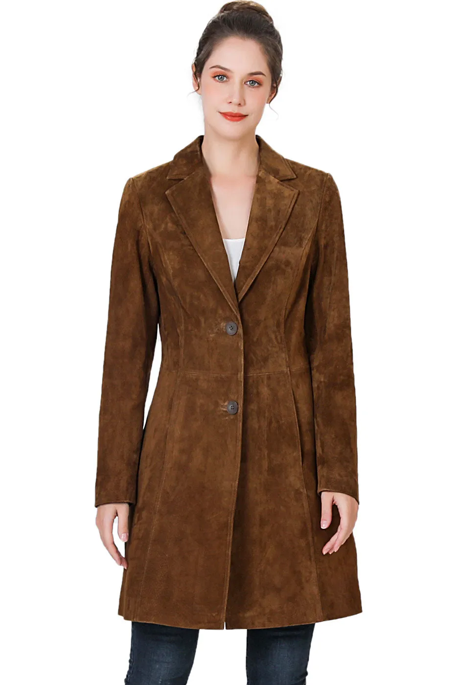 BGSD Women Mary Suede Leather Walker Coat