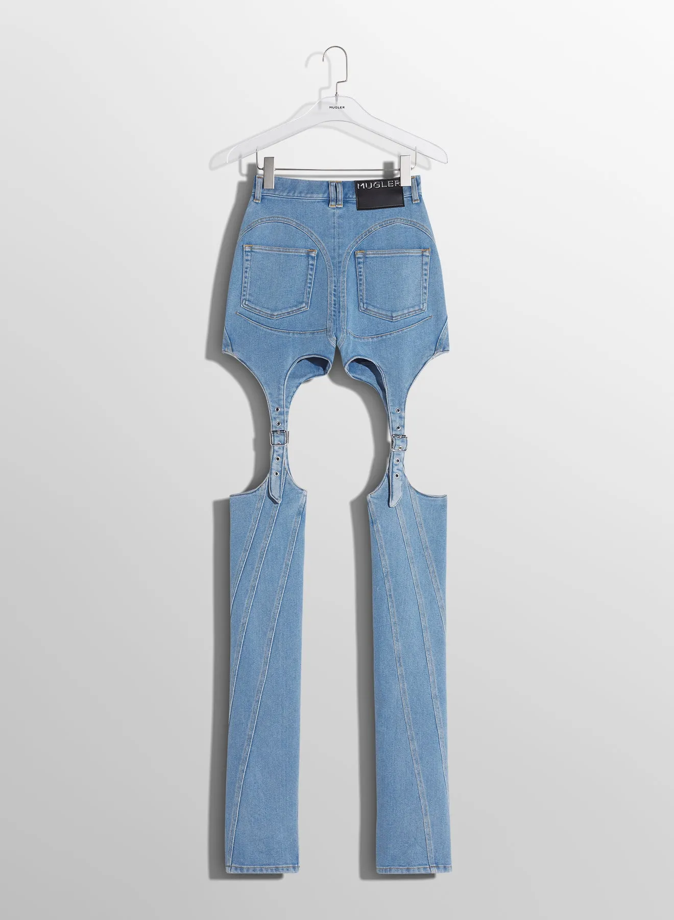 blue buckled chaps skinny jeans