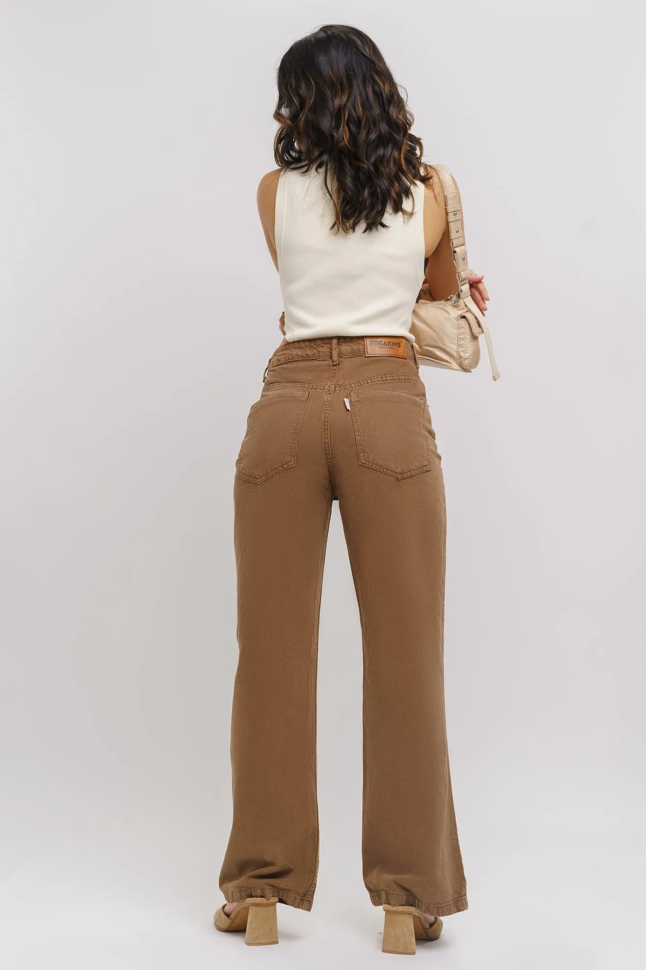 Brown Wide Leg Jeans