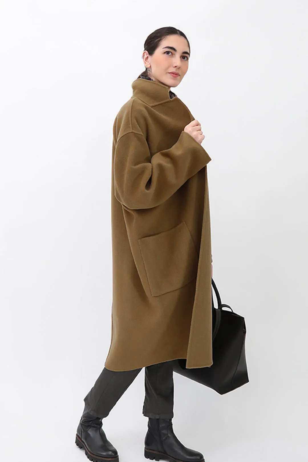 CARLIE COAT IN CASHMERE DOUBLE FACE WOOL