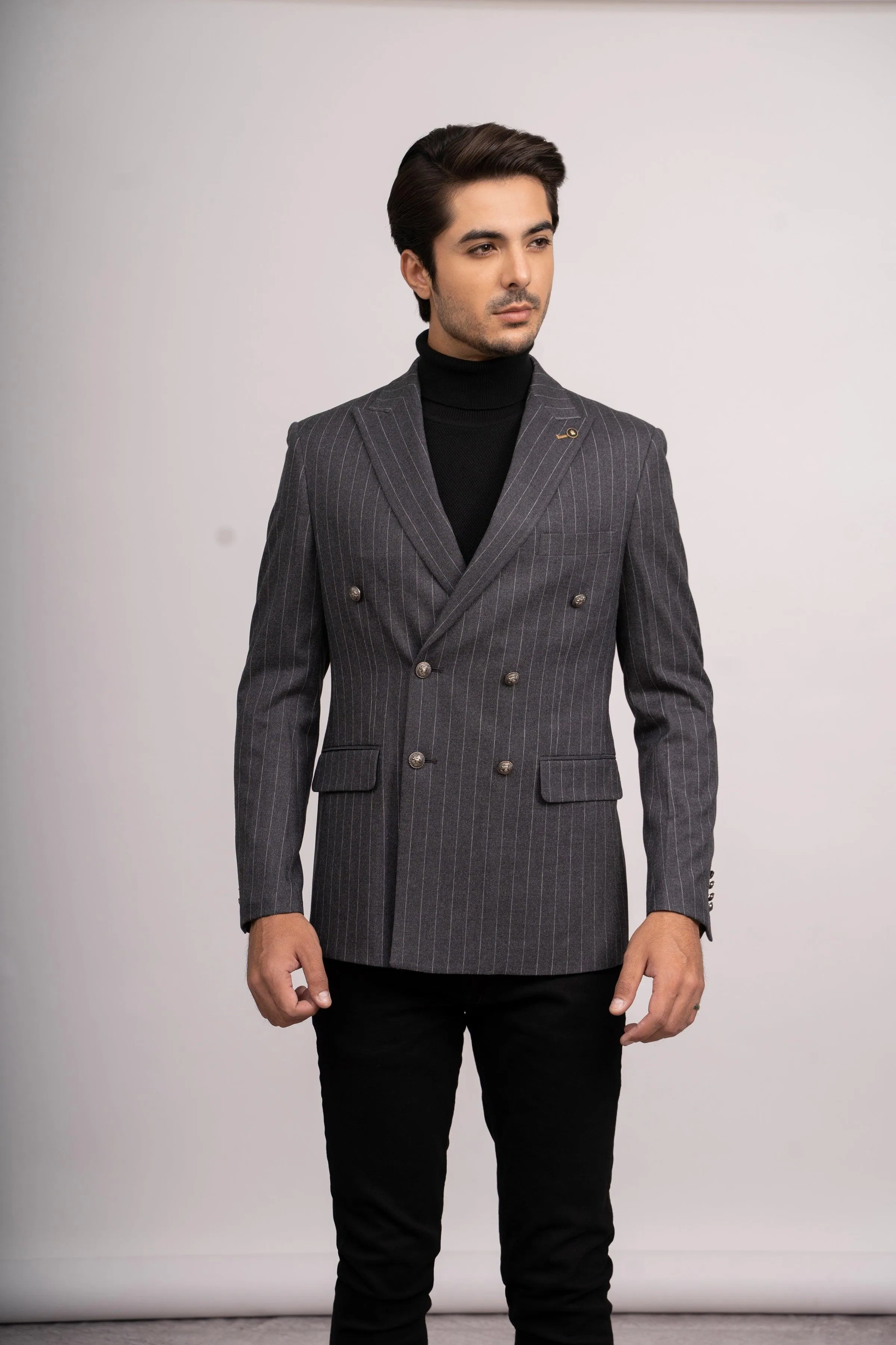 CASUAL COAT SLIM FIT DARK GREY