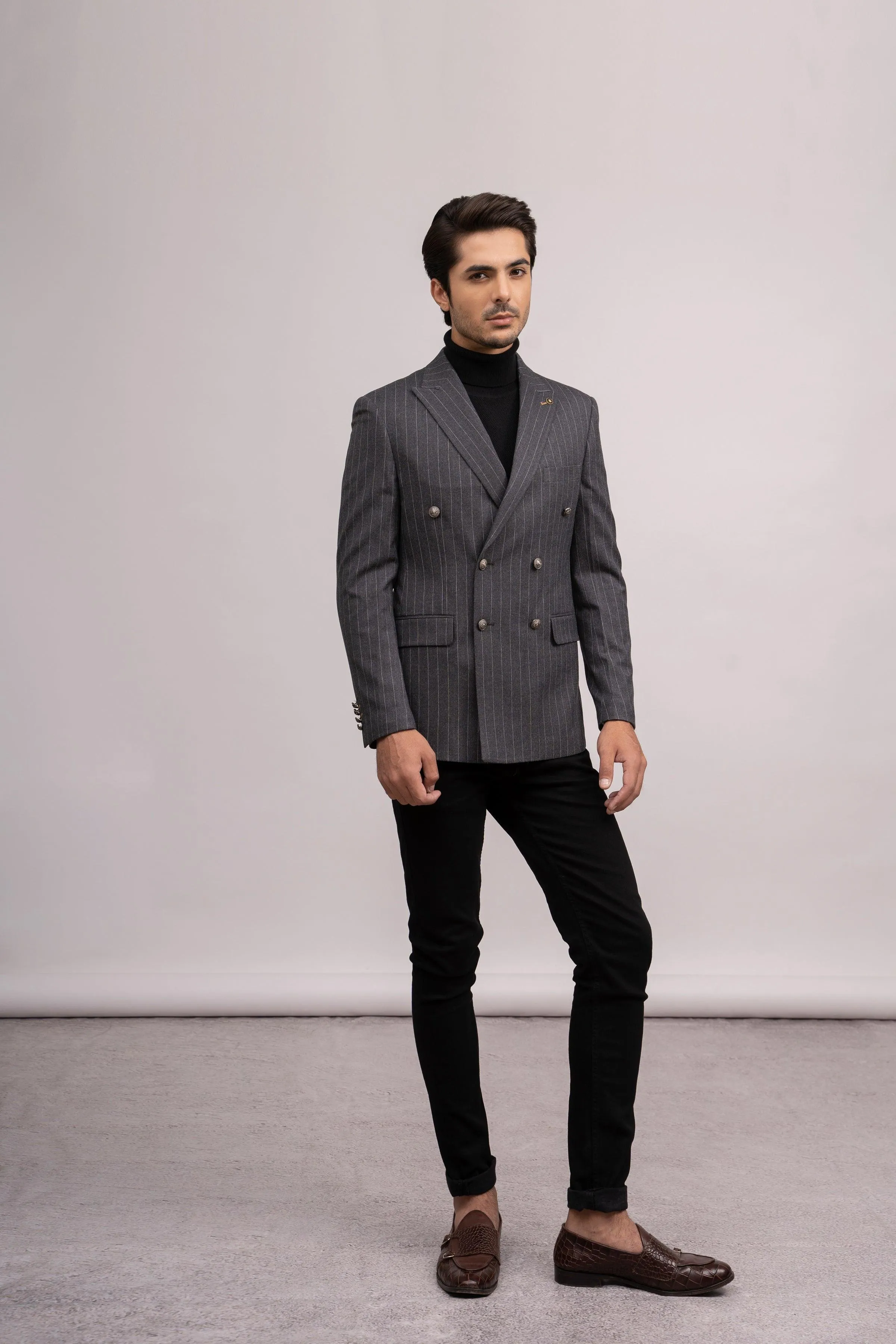 CASUAL COAT SLIM FIT DARK GREY