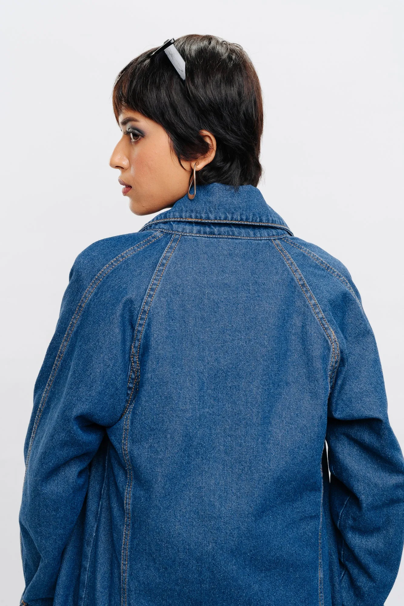 Classic Denim Trench Coat