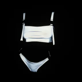 Colorful Reflective Bikinis Polyester Underwear Set