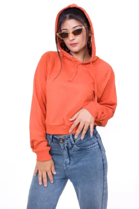 Crop Hoodie  Orange