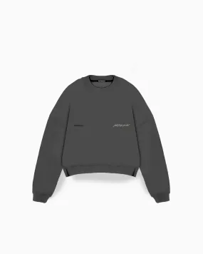 CROPPED SWEATER - CEMENT