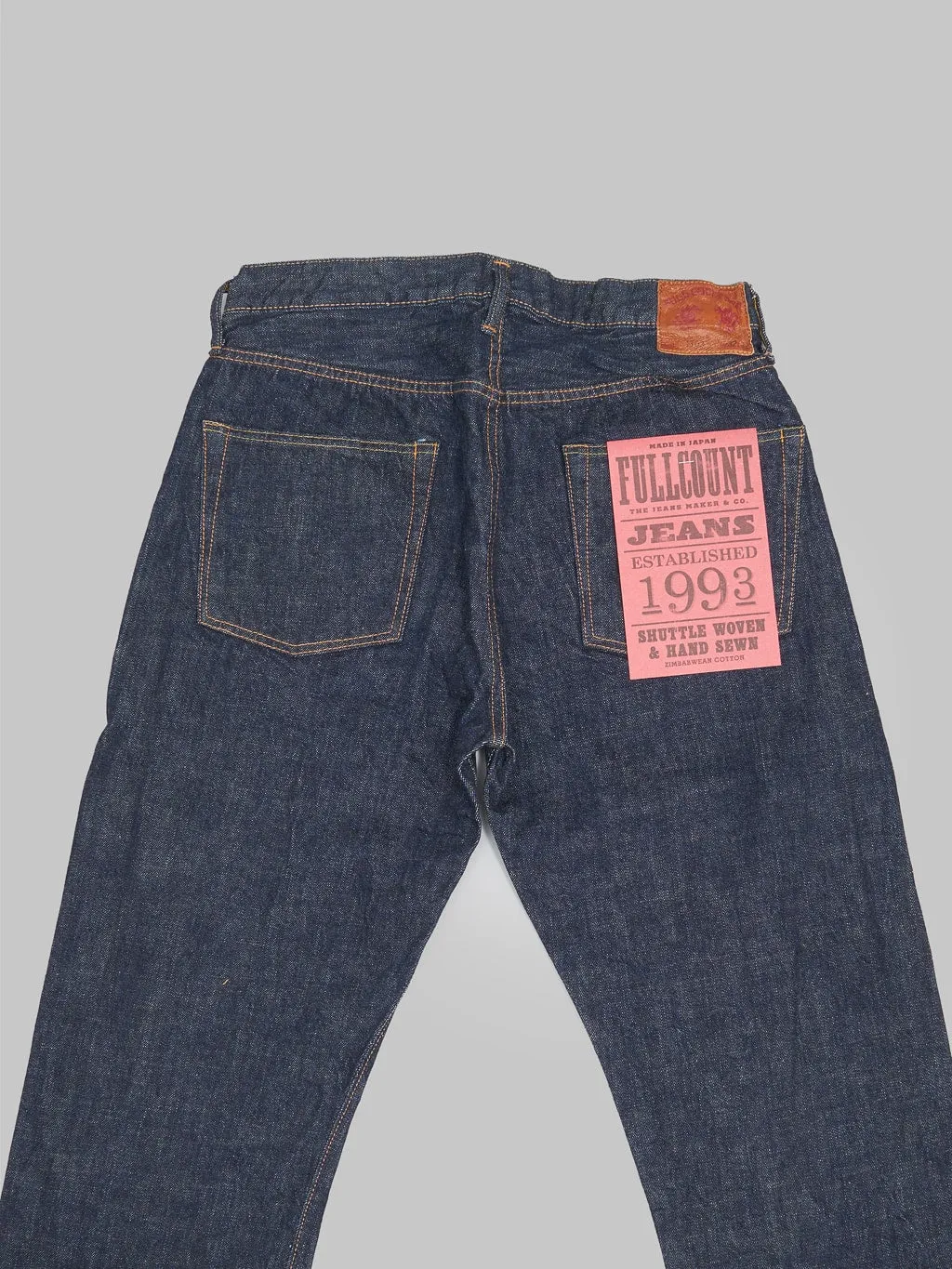 Fullcount Straight Cut Jeans 1103W, Clean Finish, Heavyweight 13.7oz Denim