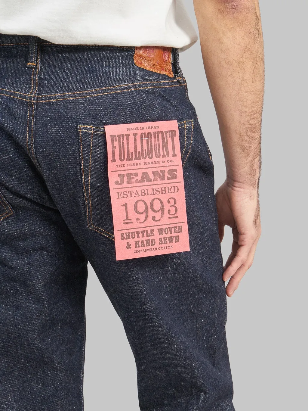 Fullcount Straight Cut Jeans 1103W, Clean Finish, Heavyweight 13.7oz Denim