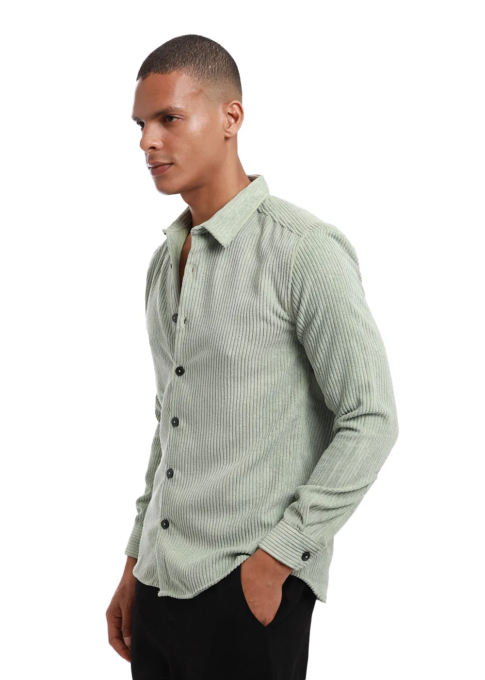 Green Corduroy Shirt