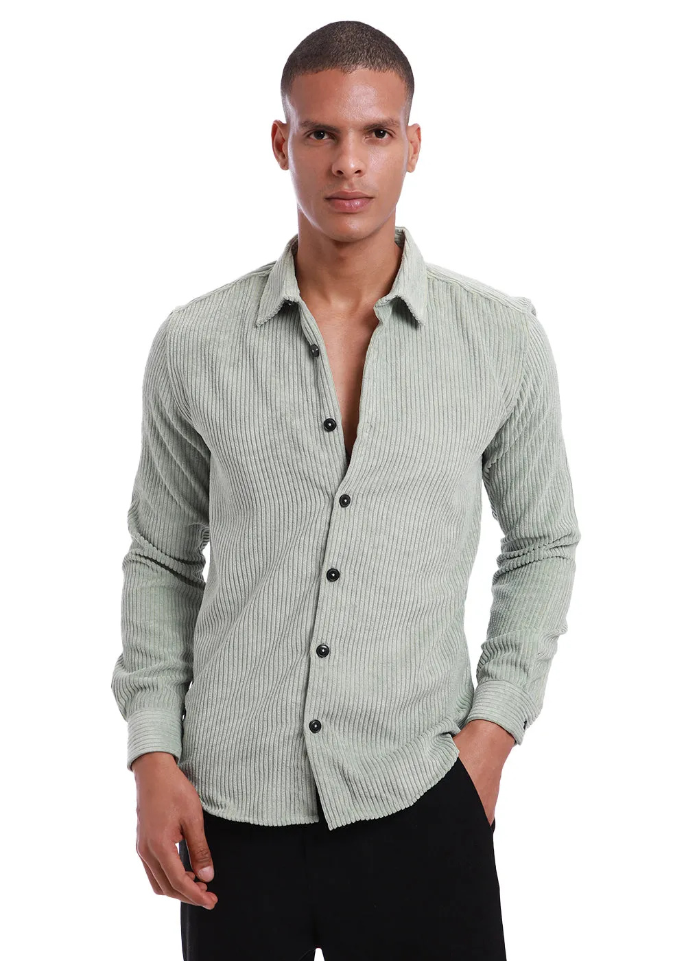 Green Corduroy Shirt