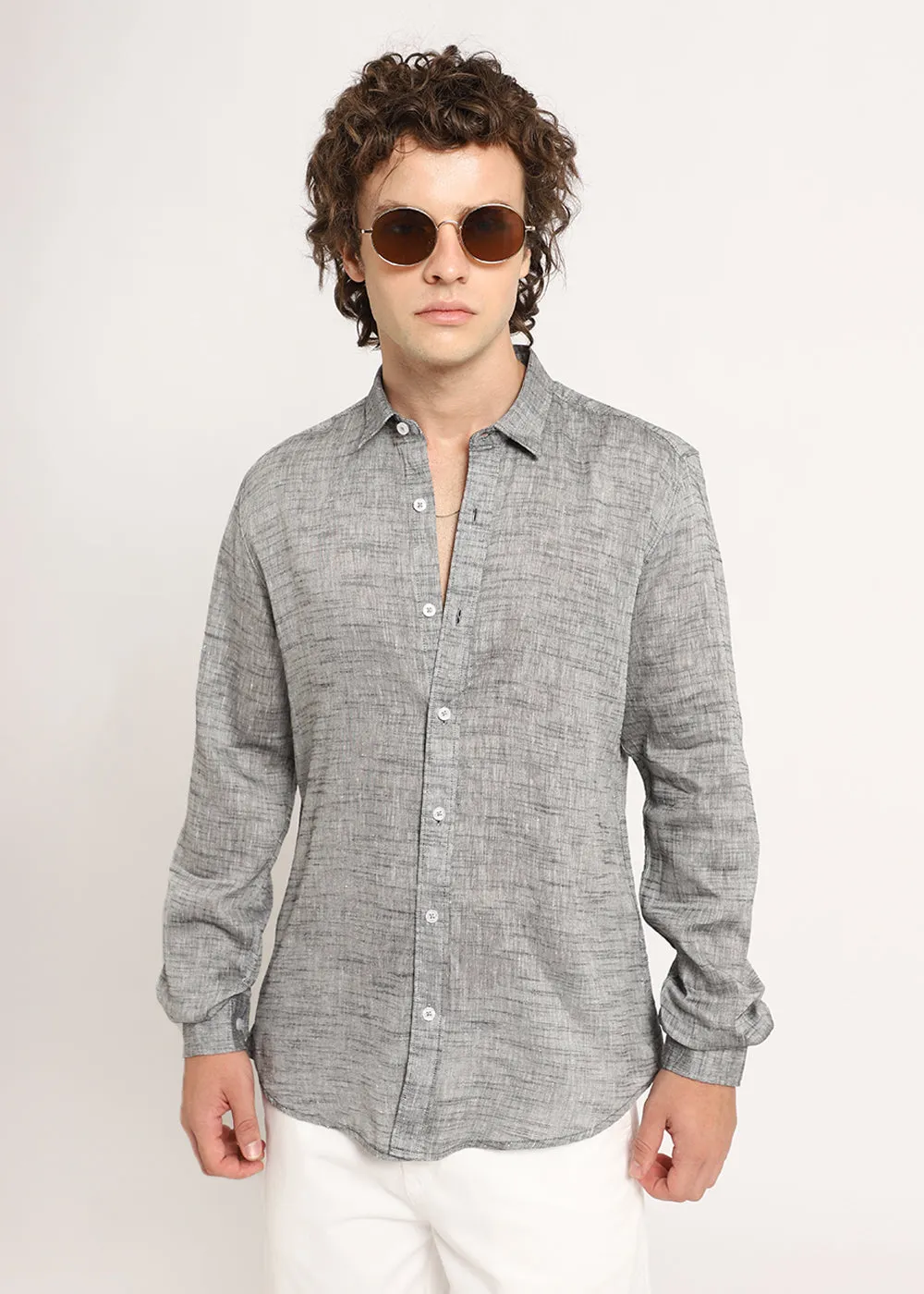 Grey Linen Shirt