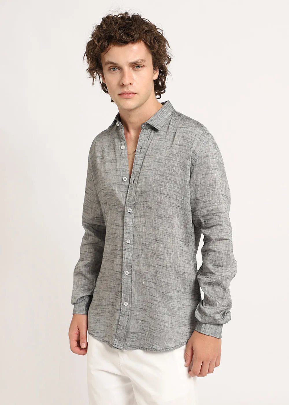 Grey Linen Shirt