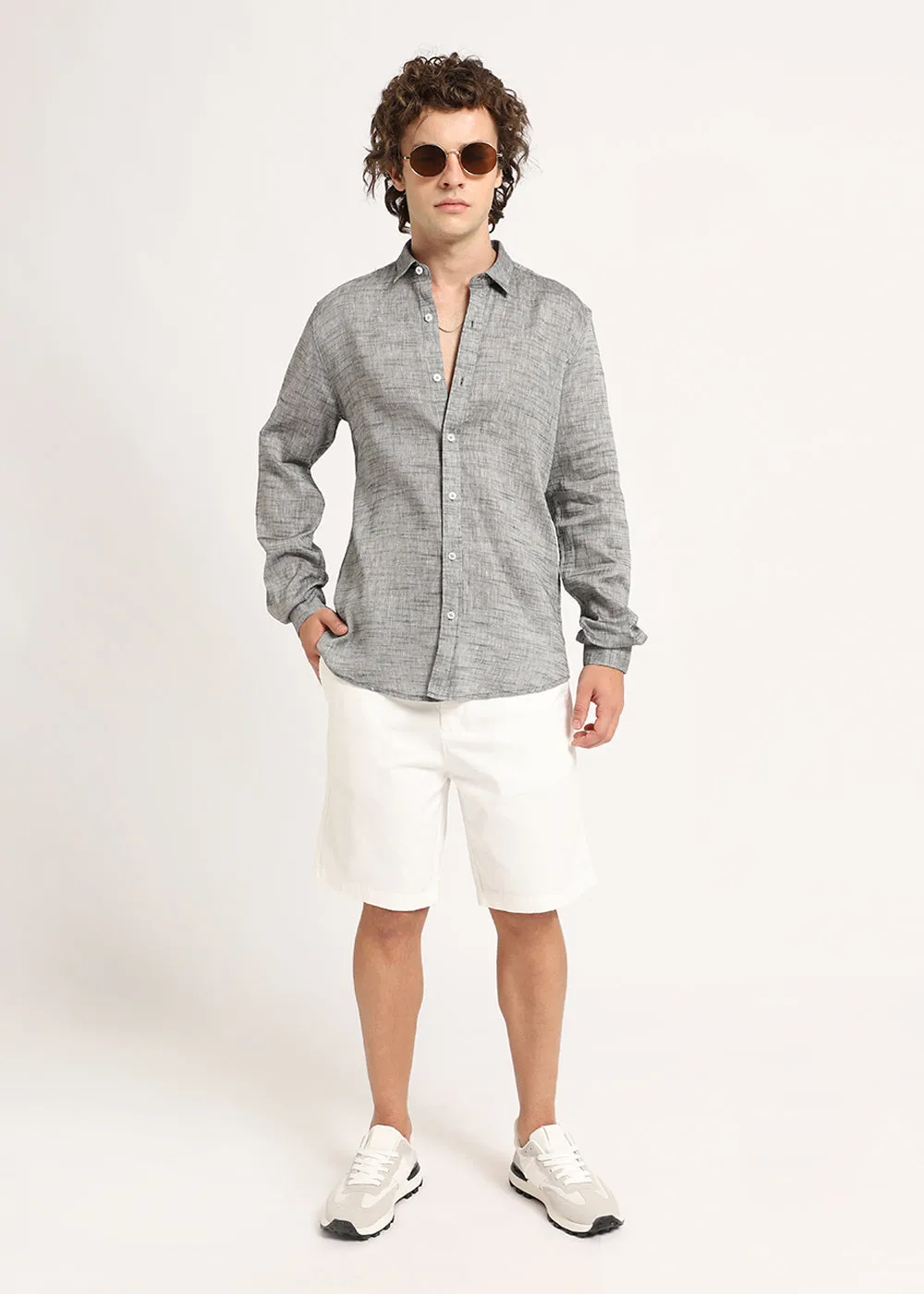 Grey Linen Shirt