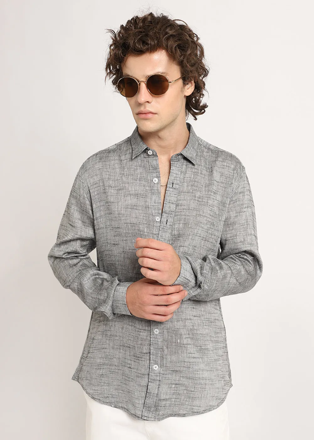 Grey Linen Shirt