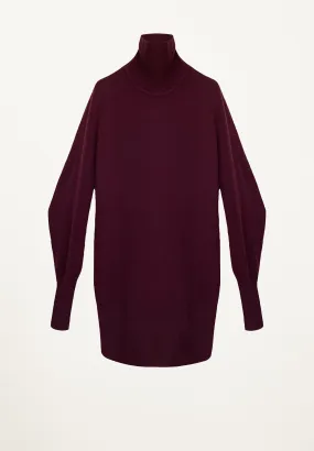 Jane Cashmere Turtleneck in Burgundy