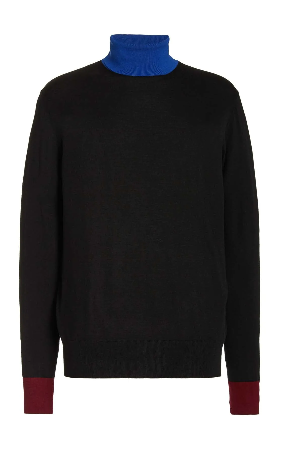 Jermaine Knit Turtleneck in Tricolor Merino Wool