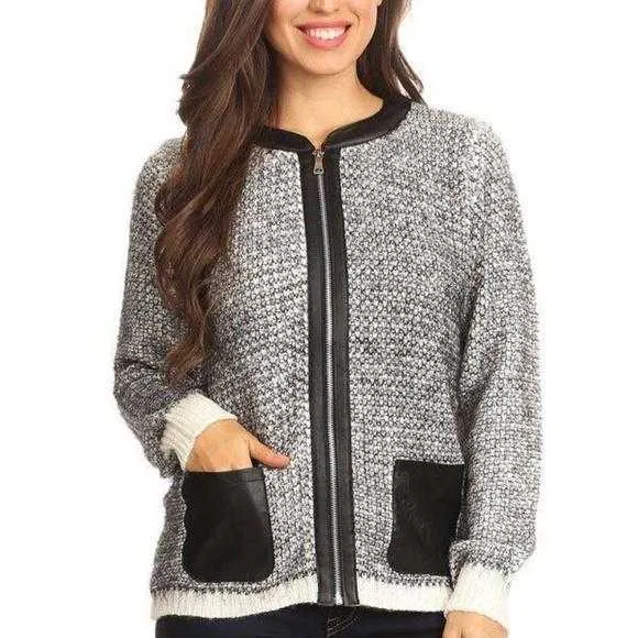 Knit Zip Up Sweater