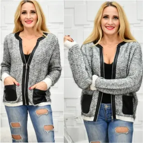 Knit Zip Up Sweater