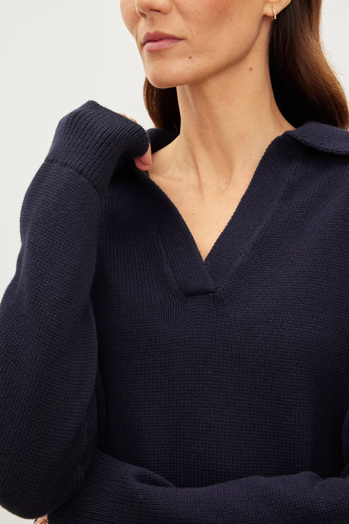 LUCIE POLO SWEATER