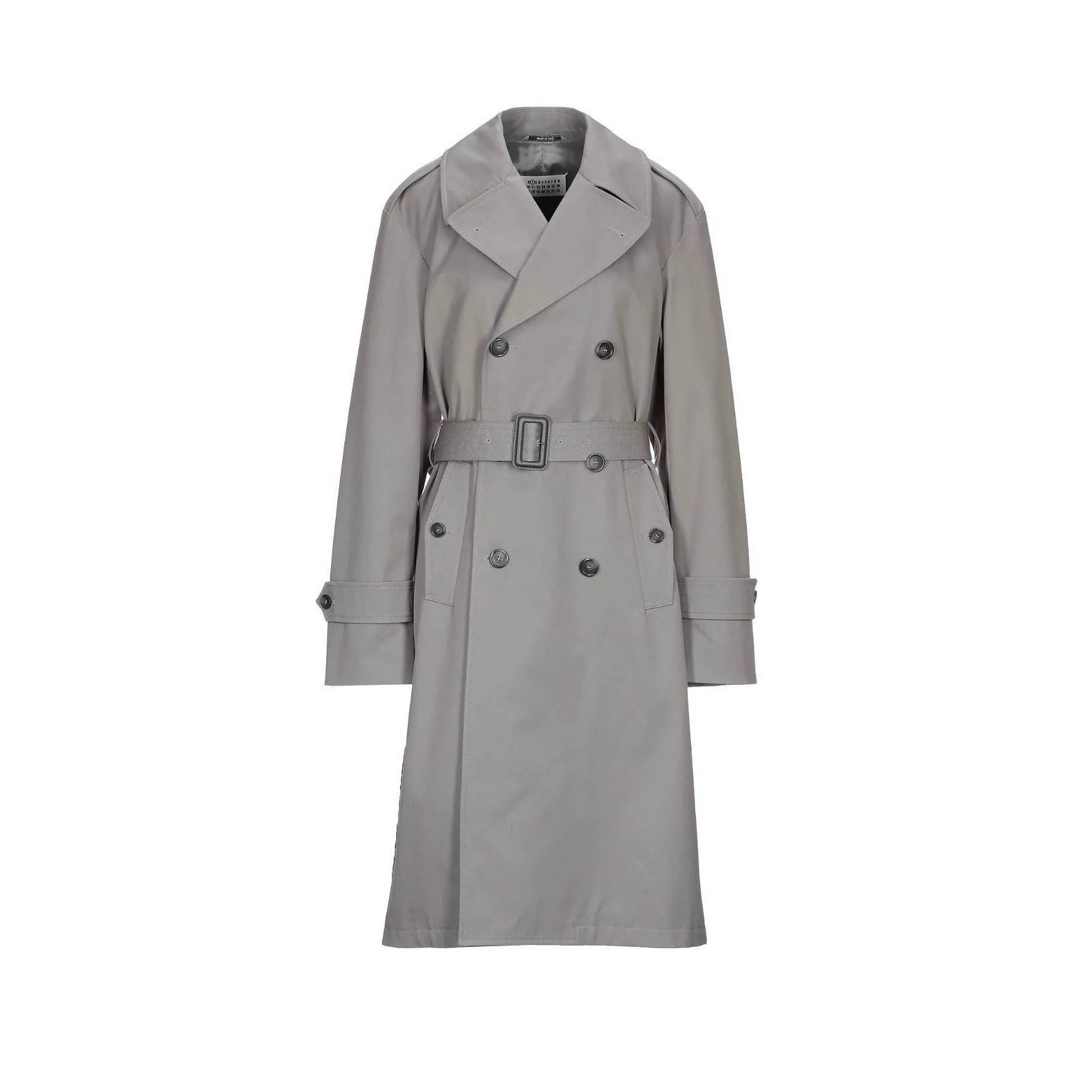 MAISON MARGIELA Grey Cotton Trench Coat | Size US 4