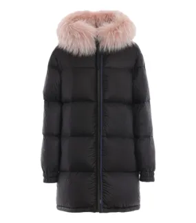 Mr & Mrs Italy Puffer Coat With Fur Hood. Size M