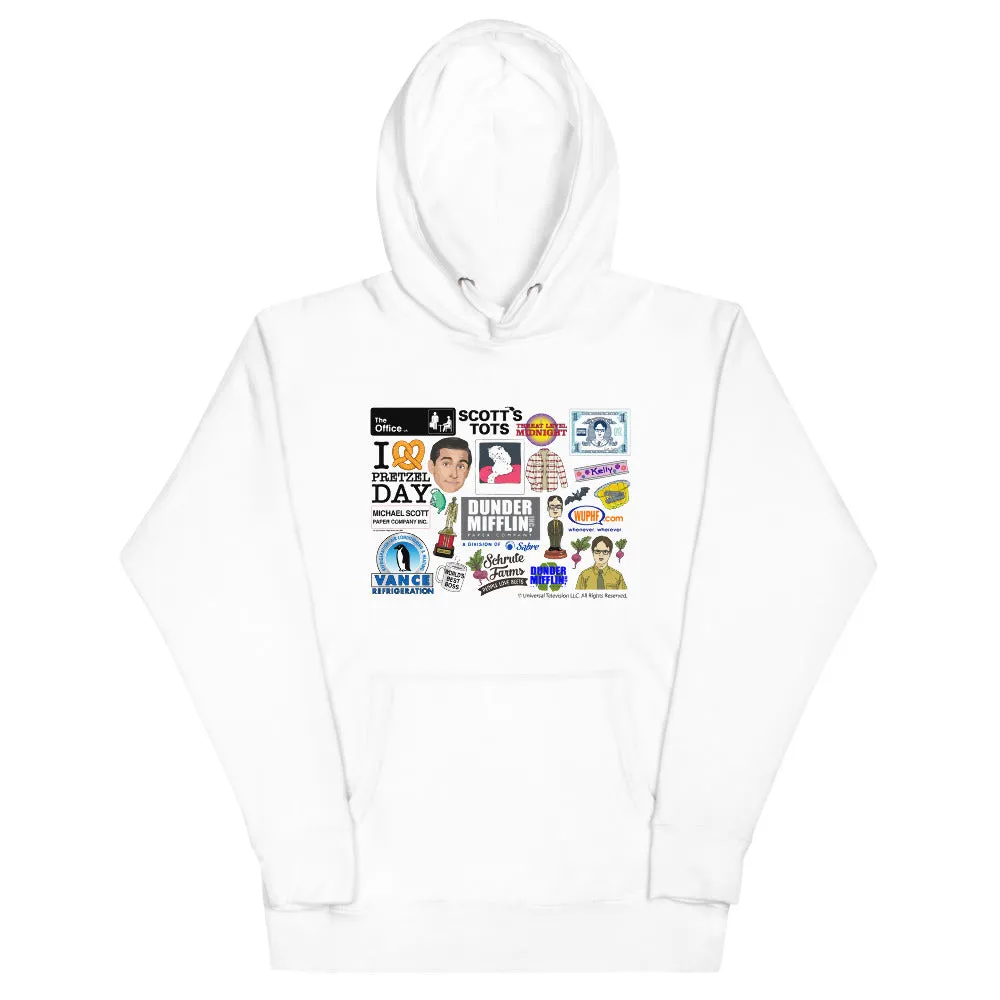 Office Icons Unisex Hoodie